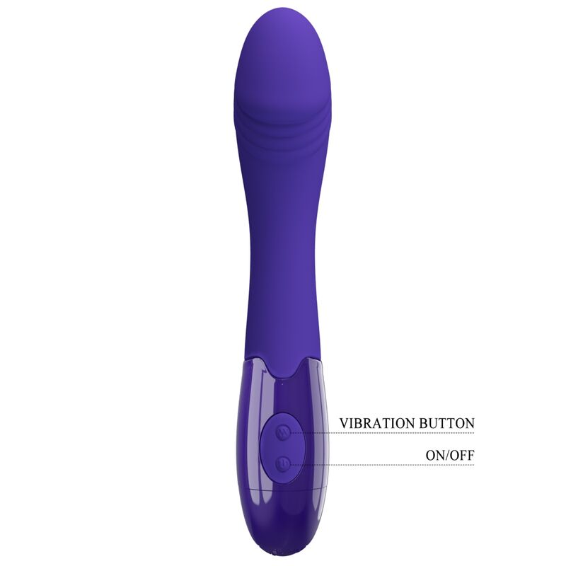 Vibrator Dildo, Pretty Love - Elemental Youth, 30 de Functii de Vibratie, Mov